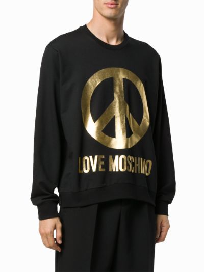 Love moschino peace sweatshirt best sale