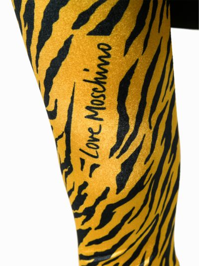 Love Moschino Contrast Logo Printed Pants/ Leggings sz US 6-8/ IT