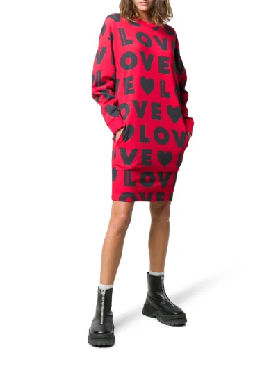 Vestito modello felpa con stampa Love Moschino Eraldo IT