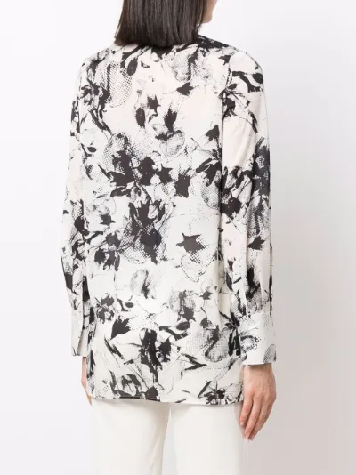 floral-print long-sleeve shirt | Low 