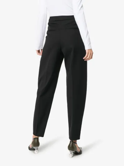 tapered wide leg trousers