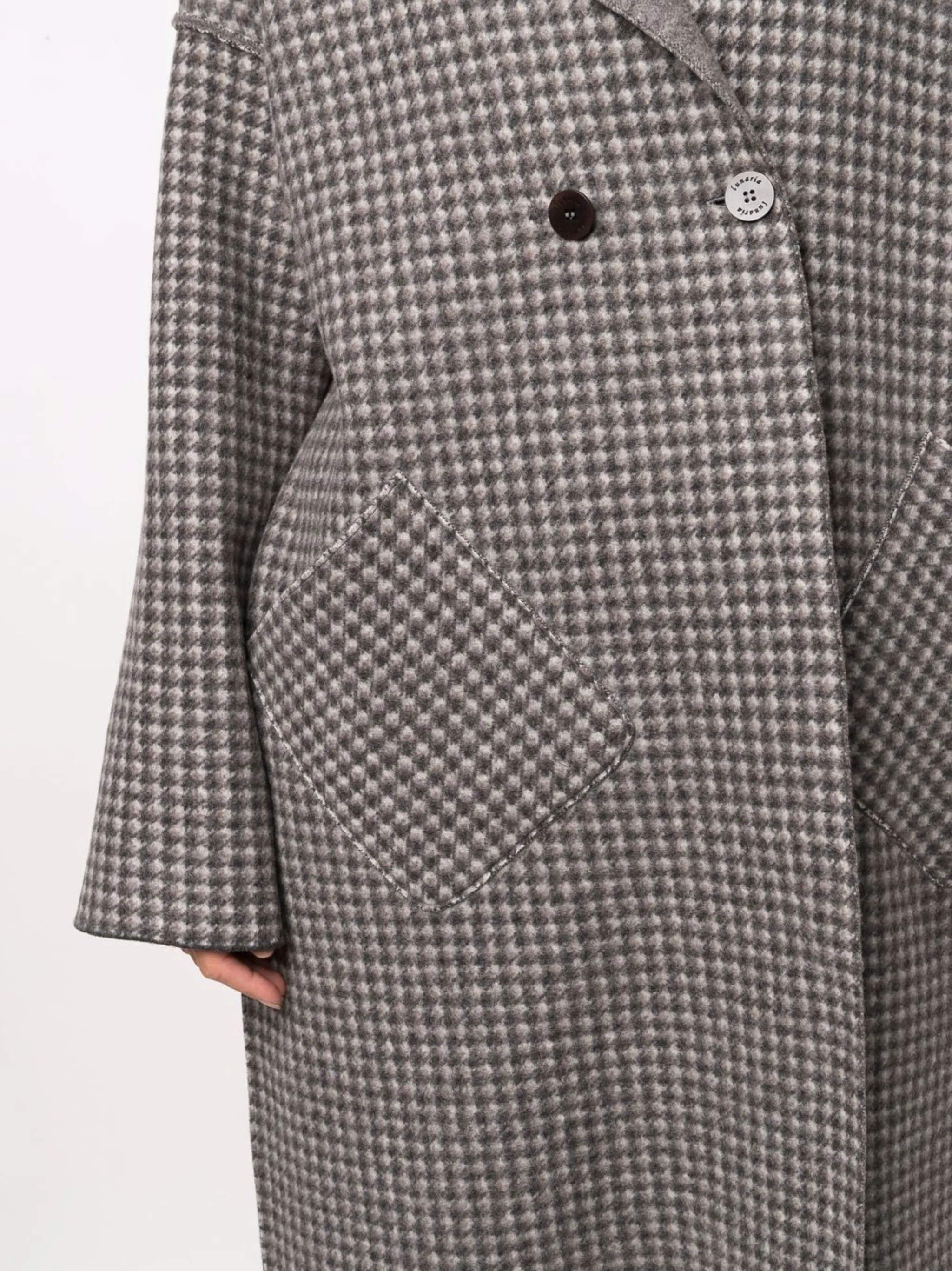 LUNARIA CASHMERE checked double breasted cashmere coat Eraldo HR