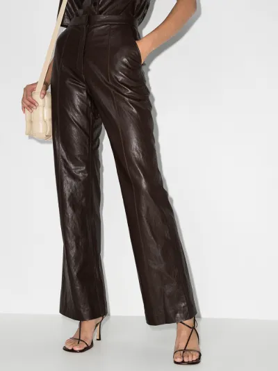 faux leather bootcut pants womens