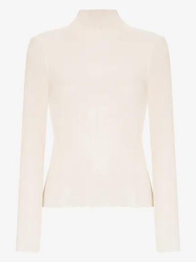 sheer turtleneck top