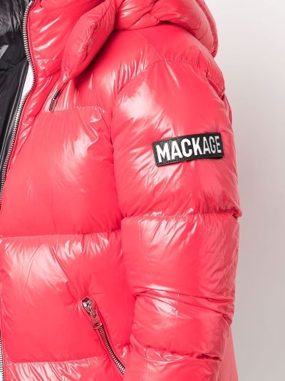 mackage red puffer jacket