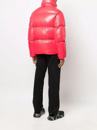 mackage red leather jacket