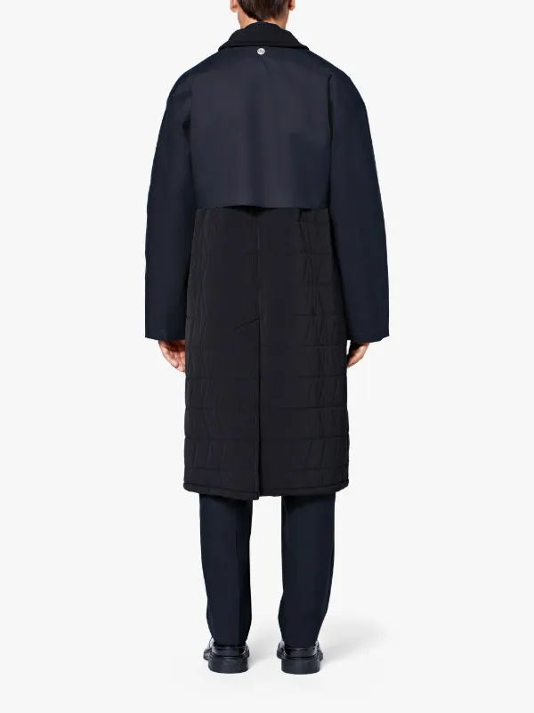 Black Padded 0003 Trench Coat