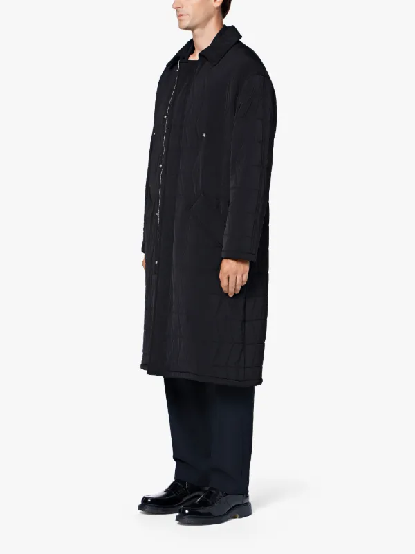 Black Padded 0003 Trench Coat