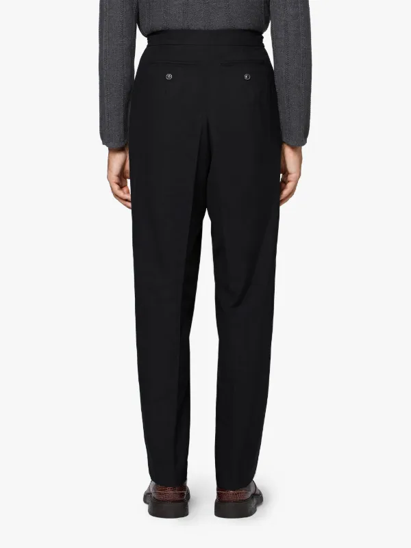 Black Wool 0003 Tailored Trousers