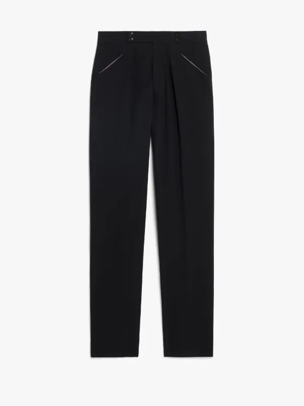 Black Wool 0003 Tailored Trousers