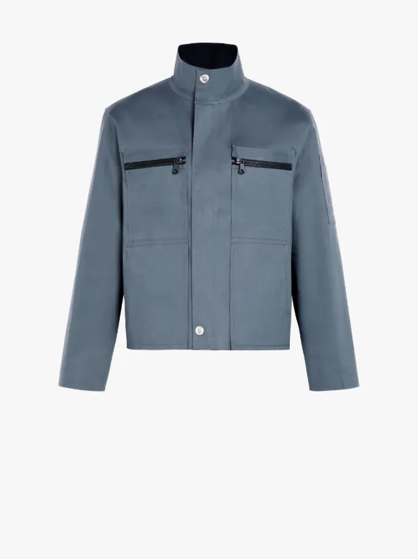 Grey Bonded Cotton 0003 Workers Jacket