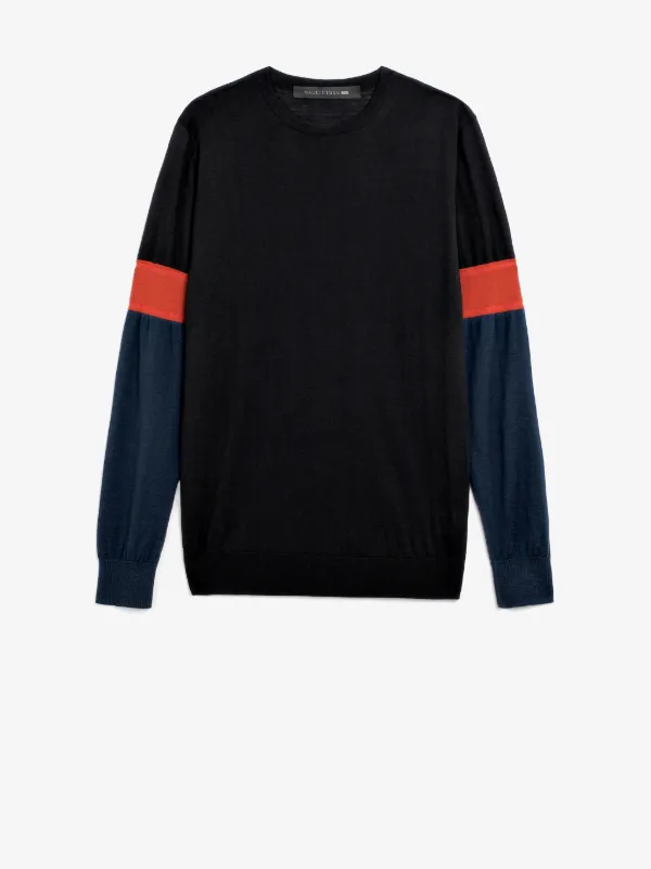Black Cotton 0004 Crewneck Sweater