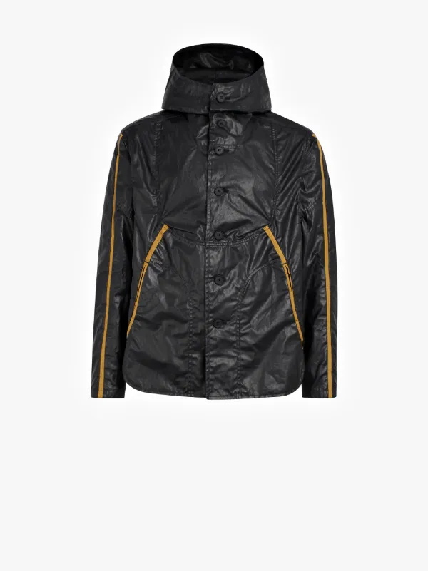 Black Cotton 0004 Hooded Jacket