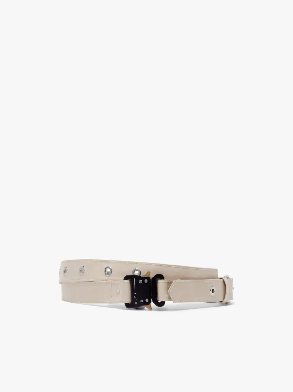 1017 ALYX 9SM beige bonded cotton rollercoaster belt