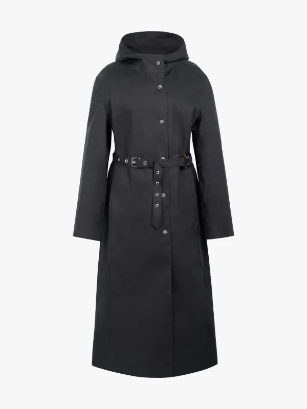 1017 ALYX 9SM Black Bonded Cotton Hooded Coat