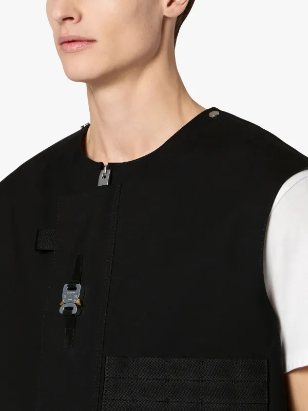 1017 ALYX 9SM black bonded wool vest | Mackintosh