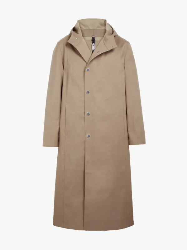 1017 ALYX 9SM Fawn Bonded Cotton Hooded Coat | Mackintosh