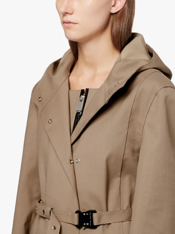 1017 ALYX 9SM Fawn Bonded Cotton Treated Hooded Coat 