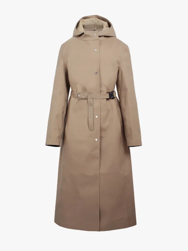 1017 ALYX 9SM Fawn Bonded Cotton Treated Hooded Coat 