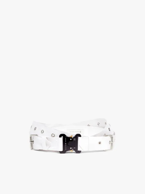 1017 ALYX 9SM White Bonded Cotton Double Trench Belt | Mackintosh