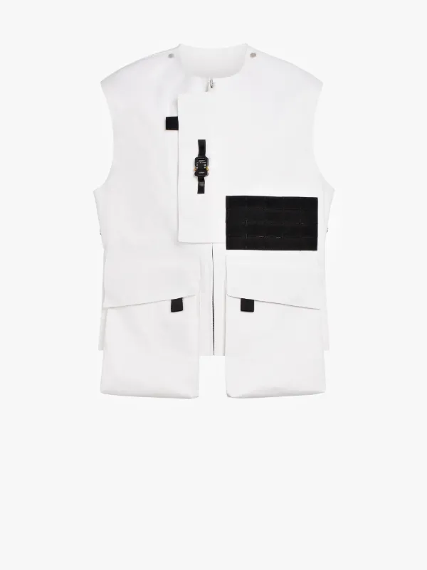 1017 ALYX 9SM White Bonded Cotton Vest