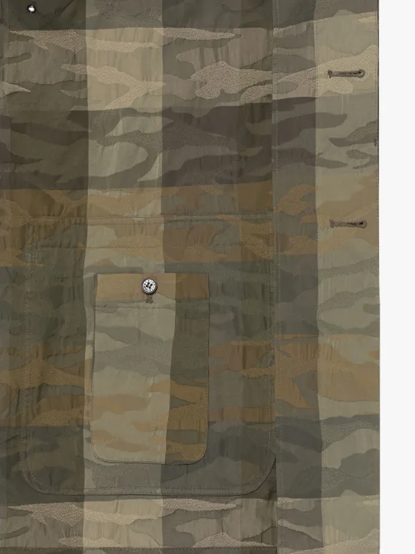 A-LINE TORRENTIAL Military Camo Cotton Blend Raincoat