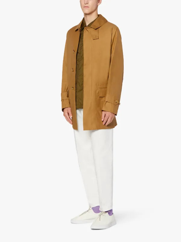 A-LINE TORRENTIAL Mocha Cotton Blend Raincoat | GMM-220