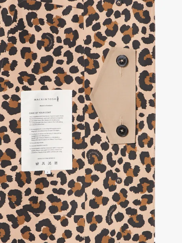 ABERDEEN  Fawn x Leopard Oversized Single Breasted Trench Coat | LR-1003