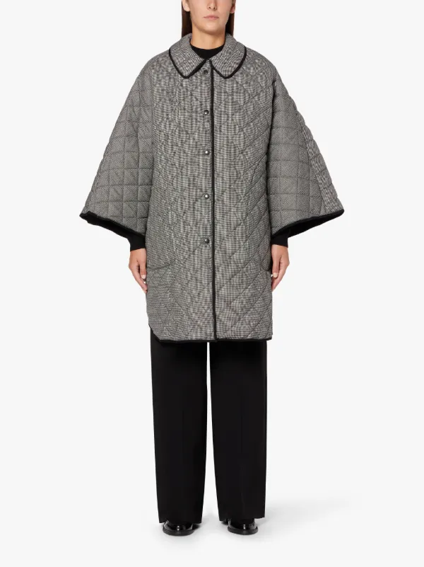 AGGIE Houndstooth Nylon Quilted Poncho | LQC-001