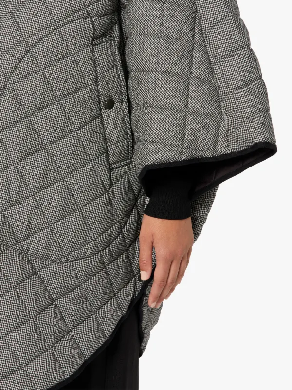 AGGIE Houndstooth Nylon Quilted Poncho | LQC-001