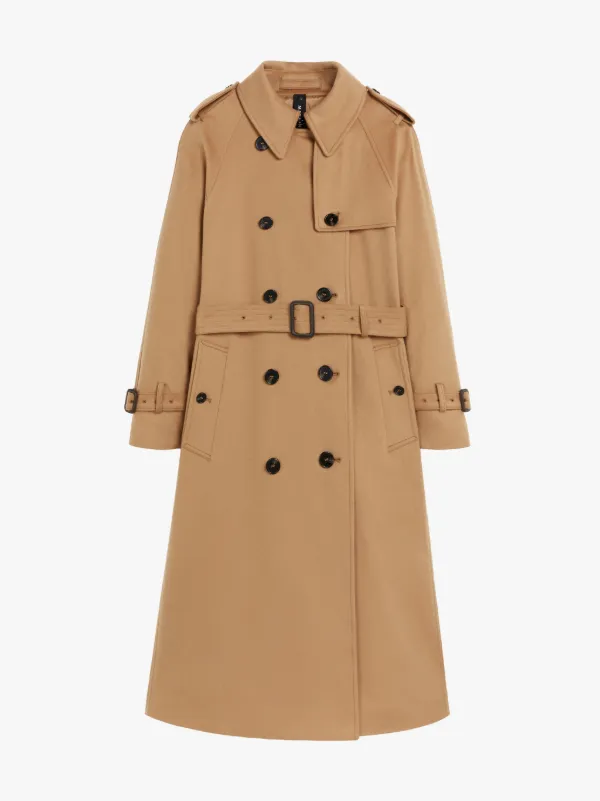 ALLY Camel Storm System Wool Trench Coat | LMT-003