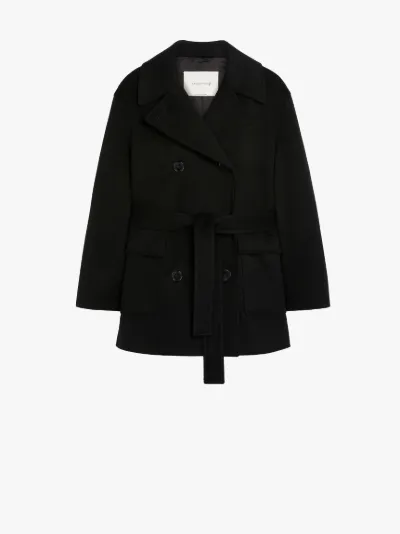 short black wool coat womens