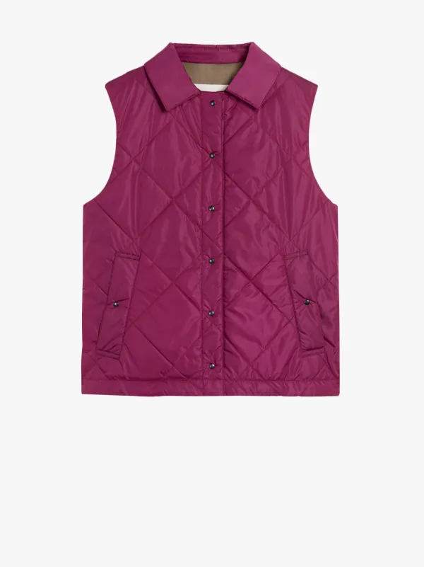 ANNABEL Burgundy Quilted Nylon Liner Vest