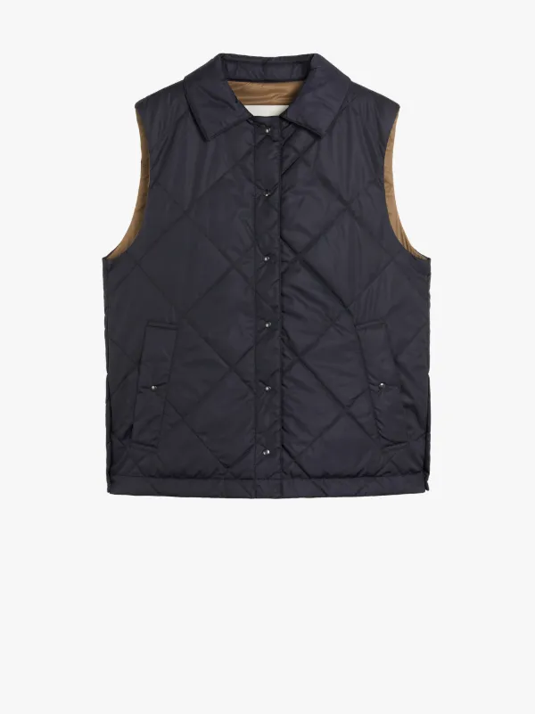 ANNABEL Navy Nylon Liner Vest | LQV-005