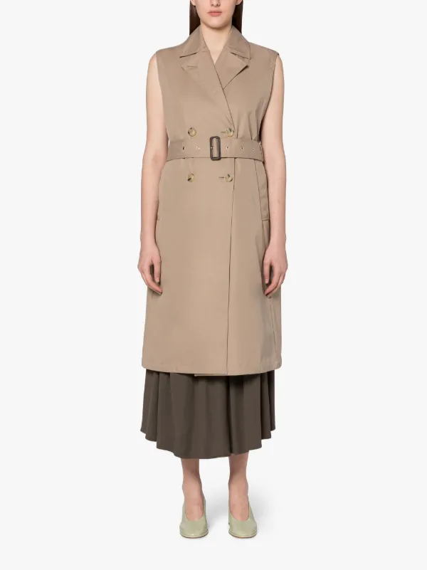 APLINA Sand Sleeveless Trench Coat | LMT-015