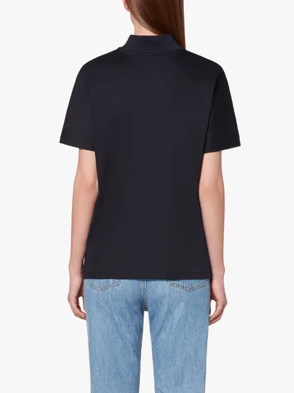 ARDROSS Navy Cotton Mock Neck T-Shirt | WCS-1004