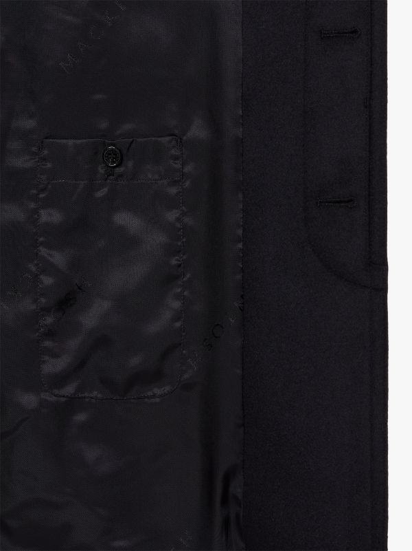 ARNHALL Navy Wool & Cashmere Overcoat | GM-1099F