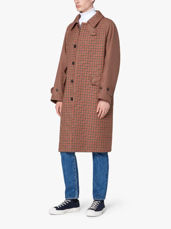 ASHKIRK Shepherd Check Virgin Wool Oversized Overcoat | GM-1024