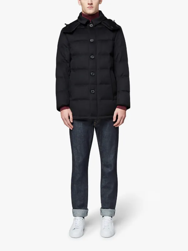 AUCHAVAN Black Storm System Wool Down Jacket | GD-001