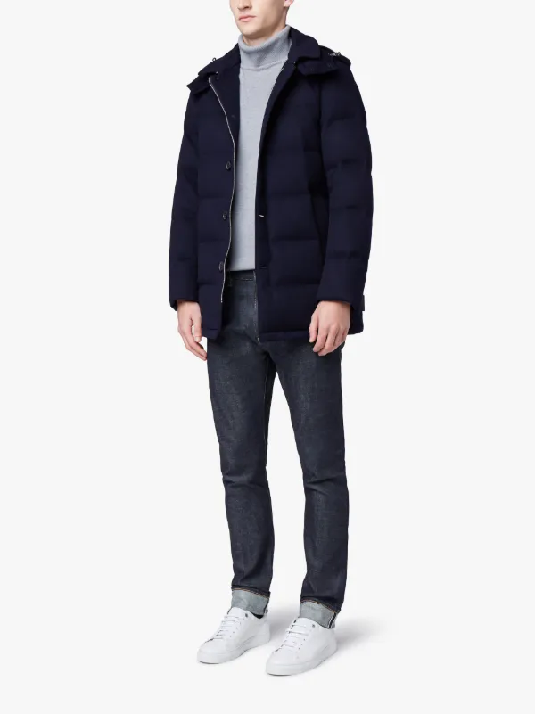 AUCHAVAN Navy Storm System Wool Down Jacket | GD-001