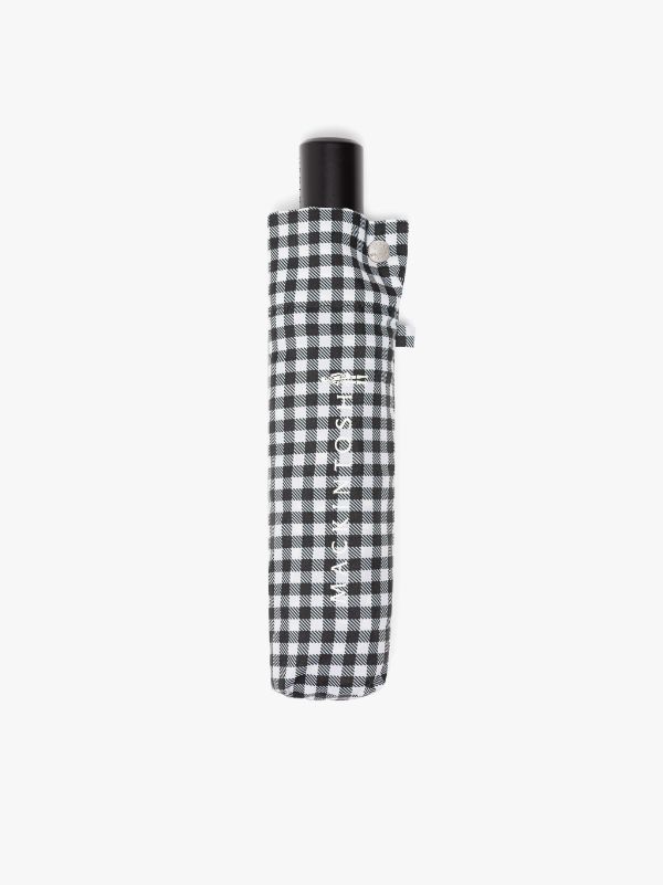 AYR Black & White Shepherd Check Automatic Telescopic Umbrella