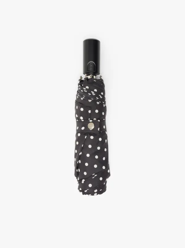 AYR Black x White Polka Dot Automatic Telescopic Umbrella | ACC-027