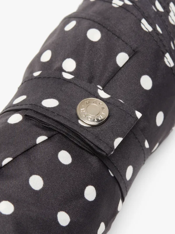 AYR Black x White Polka Dot Automatic Telescopic Umbrella | ACC-027