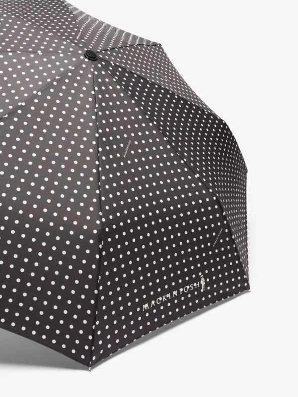 AYR Black x White Polka Dot Automatic Telescopic Umbrella | ACC-027