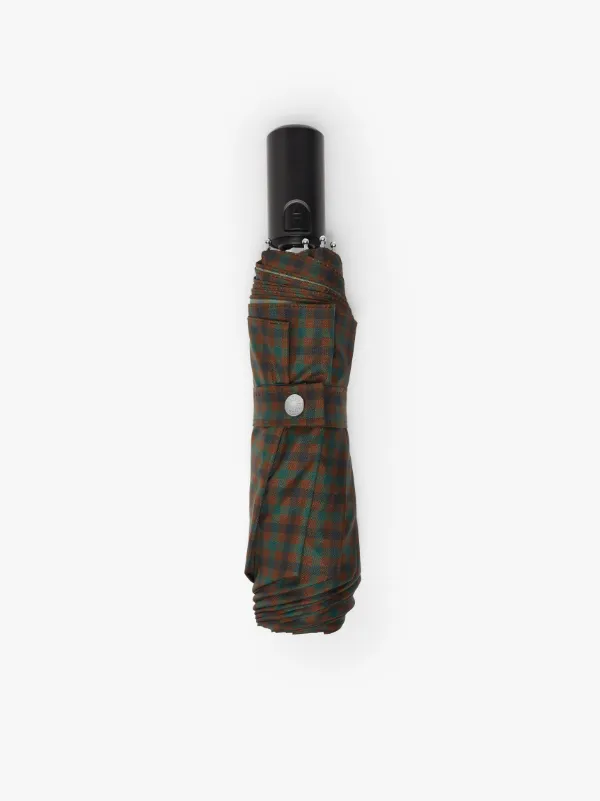 AYR Brown Check Automatic Telescopic Umbrella | ACC-027 | Mackintosh