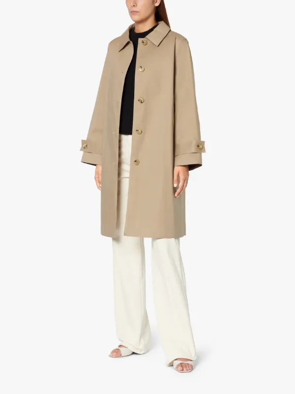 BANTON Fawn Raw Edge Bonded Cotton Coat | LR-1022