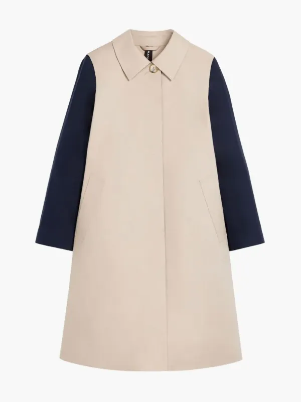 BANTON Putty Bonded Cotton Colour Block Coat