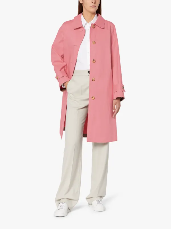 BANTON Tea Rose Raw Edge Bonded Cotton Coat | LR-1022