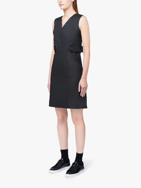 Becca Black Bonded Cotton Dress