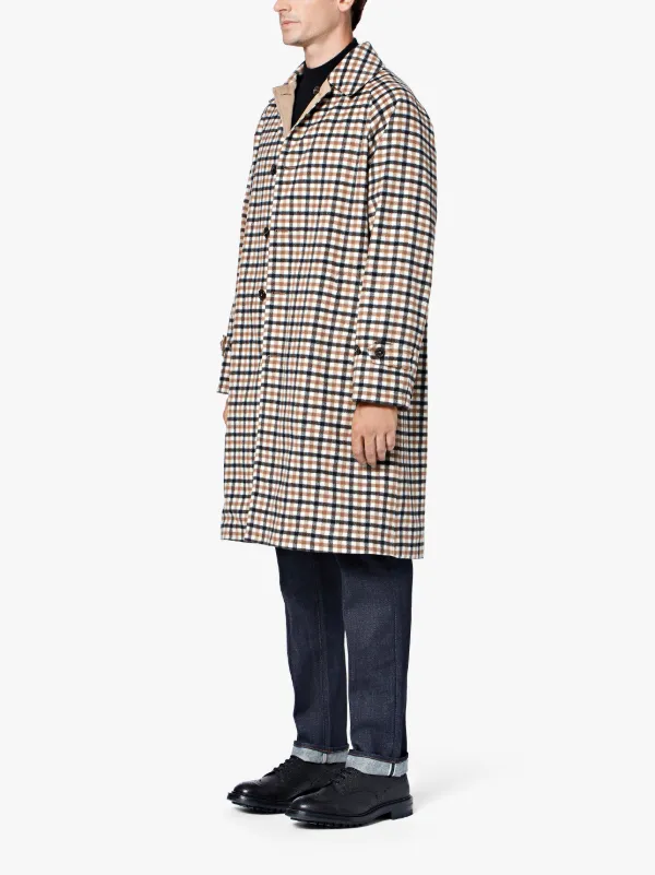 Beige Reversible Cotton & Wool Overcoat GM-112